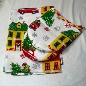 Festive Holiday Kitchen Linen Set - Red, Green, Yellow